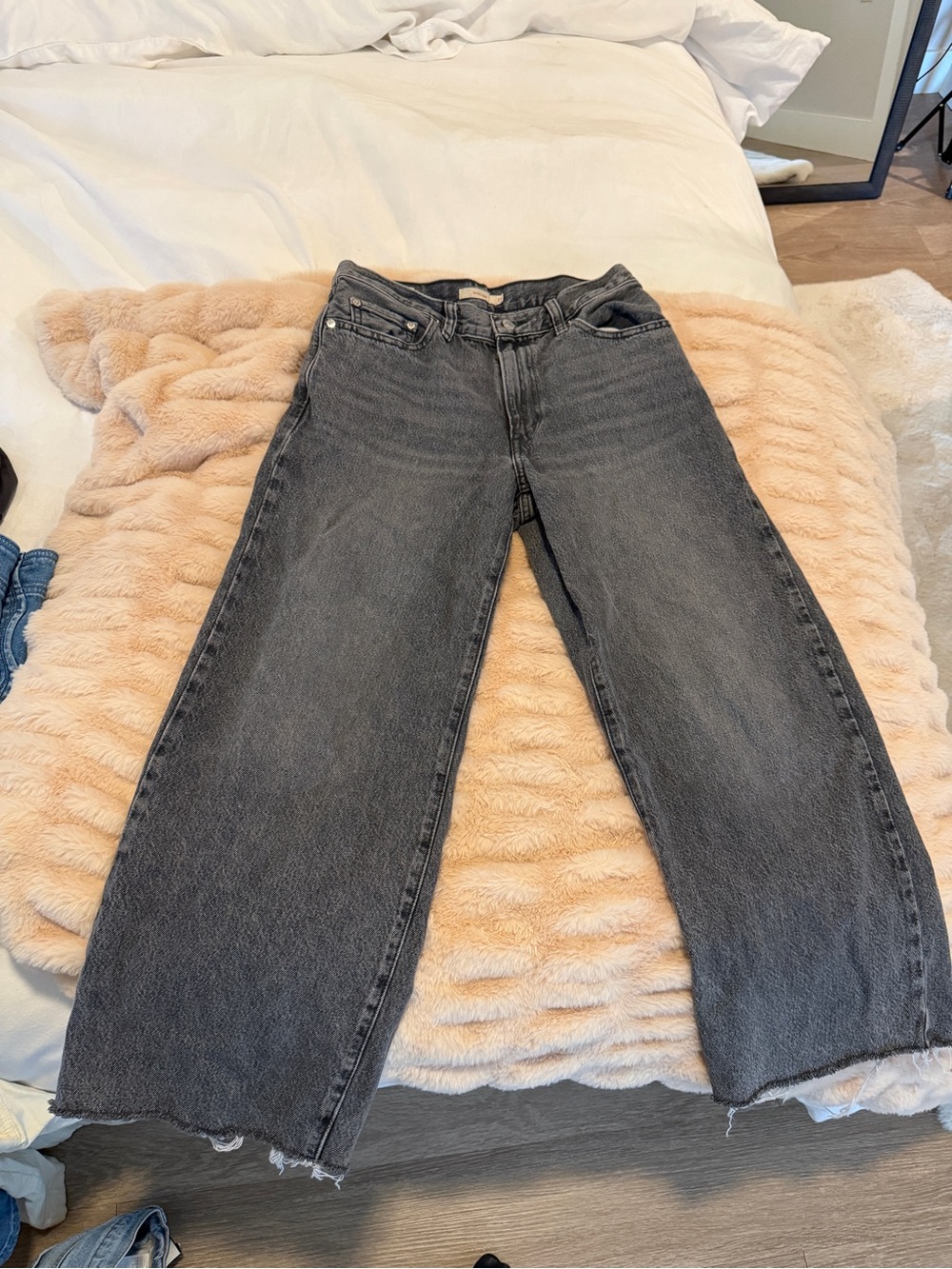 Levi’s Baggy Dad Mid-Rise Wide Leg Jeans - Black size 27